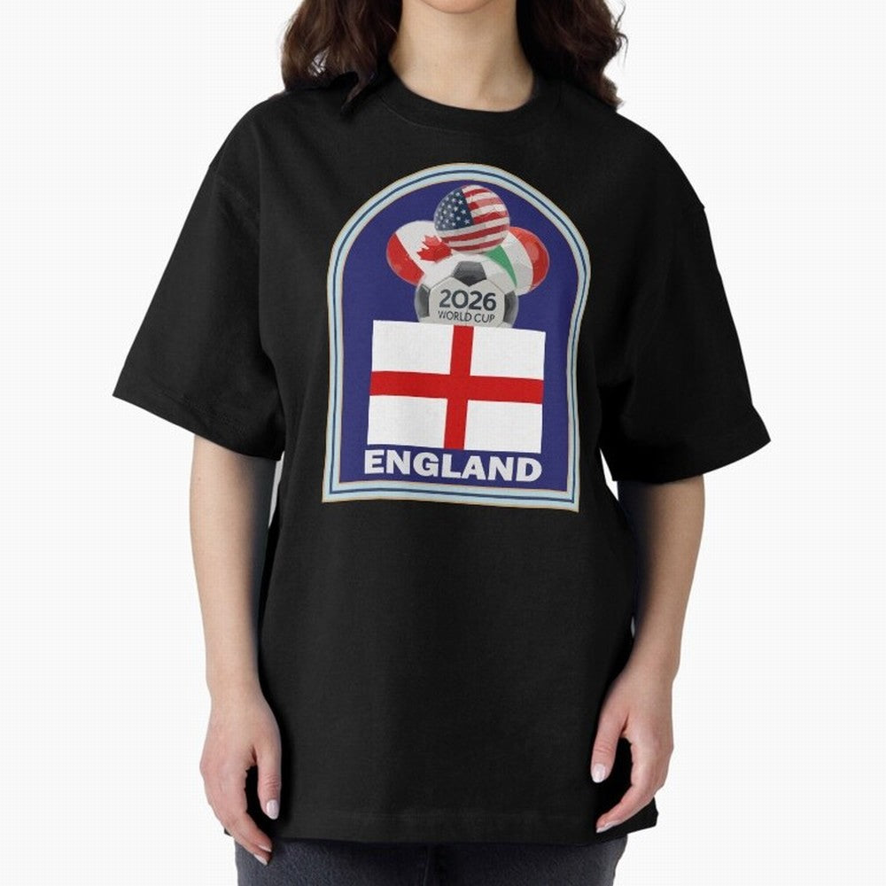 England 2026 Soccer T-shirt Classic T-Shirt Follow the Final Road of Global Football Passion for FIFA World Cup 2026 Group Stage, Featuring Cristiano Ronaldo, Haaland and CR7, Spain, Supporter Pride, Iconic Celebrations, Legendary Names and Global