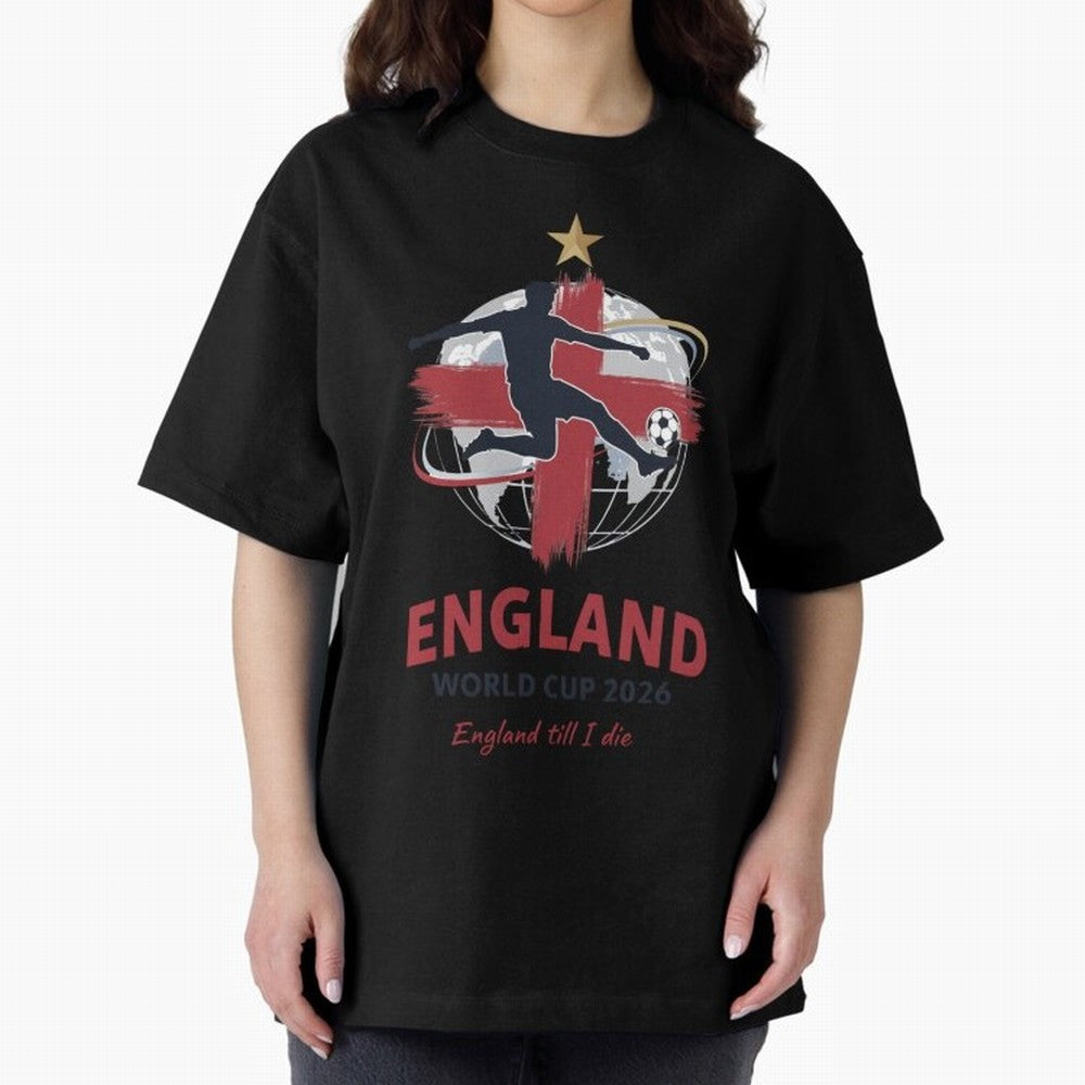 England - World Cup 2026 Fan Art Classic T-Shirt Show Championship Spirit for FIFA World Cup 2026 USA Canada Mexico for Fans of Cristiano Ronaldo, Haaland and CR7 and Portugal, Spain and Germany, Bringing Stadium Memories, Football Loyalty,