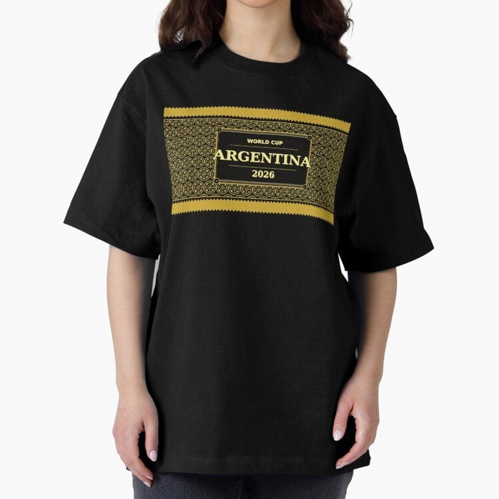 Argentina Football Fan 2026 Black Gold Luxury ¡ª Defending Champions Classic T-Shirt Celebrate Global Passion for the FIFA World Cup 2026 Group Stage Journey through CR7 and Messi Highlights, Argentina, France and Brazil Pride, Vintage Soccer