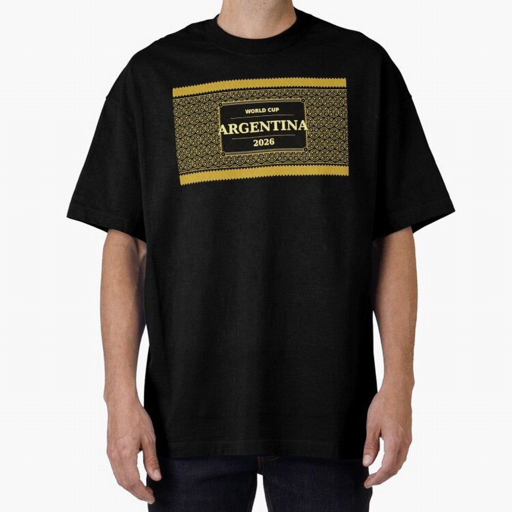 Argentina Football Fan 2026 Black Gold Luxury ¡ª Defending Champions Classic T-Shirt Celebrate Global Passion for the FIFA World Cup 2026 Group Stage Journey through CR7 and Messi Highlights, Argentina, France and Brazil Pride, Vintage Soccer