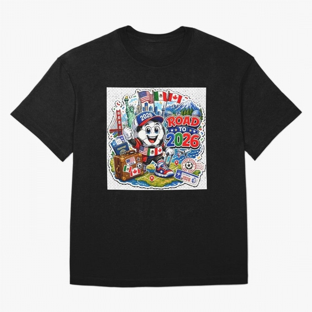 Road to 2026 Football Travel Classic T-Shirt Celebrate the Stars of FIFA World Cup 2026 Spirit, Connected to Brazil, Mbappe and Neymar, Football Festival Excitement, Trophy Ambitions, Country Rivalries and Star Player Buzz; Created for Match Day