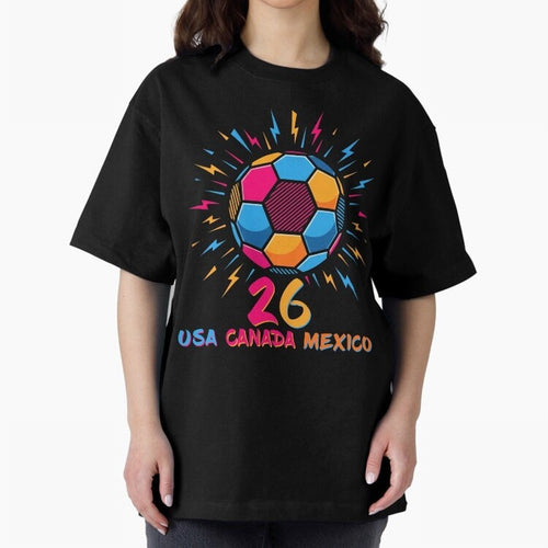2026 Colorful Soccer Ball USA Canada Mexico 26 Classic T-Shirt Turn Every Weekend Toward Match Day Hype around FIFA World Cup 2026 USA Canada Mexico, Neymar, England, France and Netherlands, Supporter Pride, Iconic Celebrations, Legendary Names and