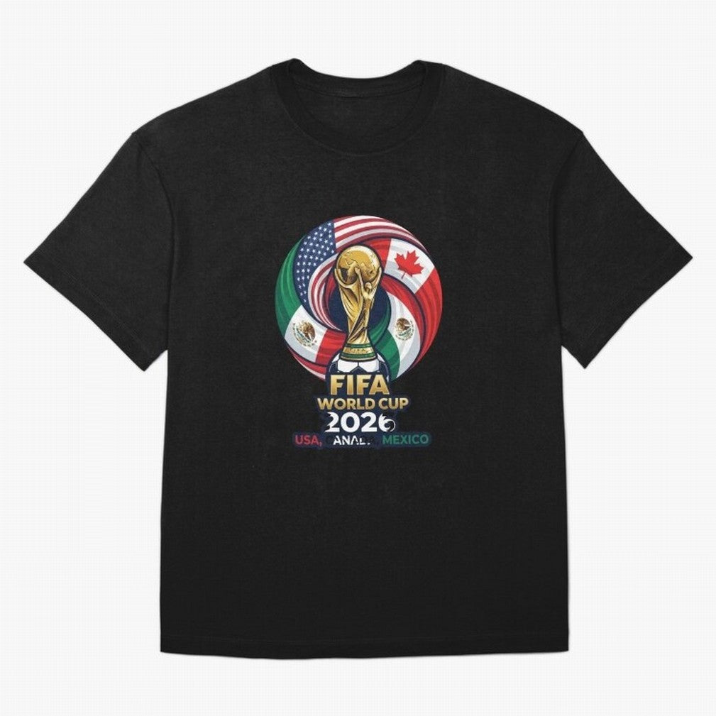 Glossy Host Nations Trophy Shield Classic T-Shirt Bring World Football Passion into Global Football Passion for FIFA World Cup 2026, Driven by Messi, CR7 and Mbappe, Portugal, Football Festival Excitement, Trophy Ambitions, Country Rivalries and