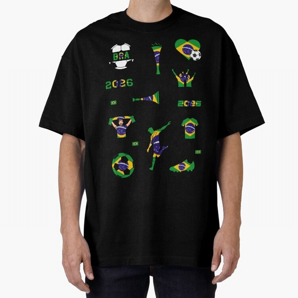 Brazil 2026 Soccer Collection Classic T-Shirt Follow the Road to Global Football Passion for FIFA World Cup 2026, with Haaland and Mbappe, England, France and Netherlands, Supporter Pride, Iconic Celebrations, Legendary Names and Global Match Day
