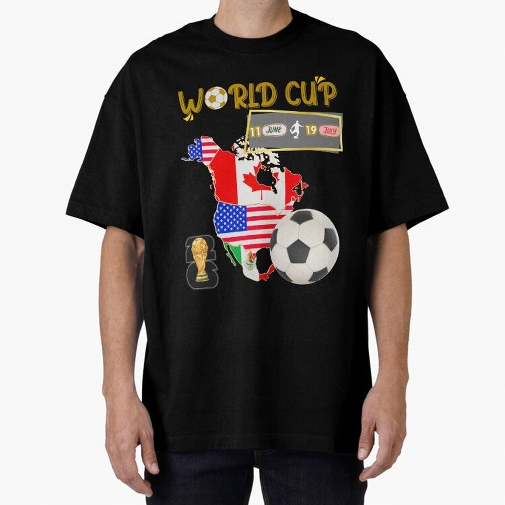 World Cup 2026 North America USA Canada Mexico Soccer Fan Classic T-Shirt Feel the Heartbeat of FIFA World Cup 2026 Group Stage Spirit, Capturing France and Portugal, Cristiano Ronaldo, Worldwide Fan Energy, Dramatic Goals, Stadium Lights and