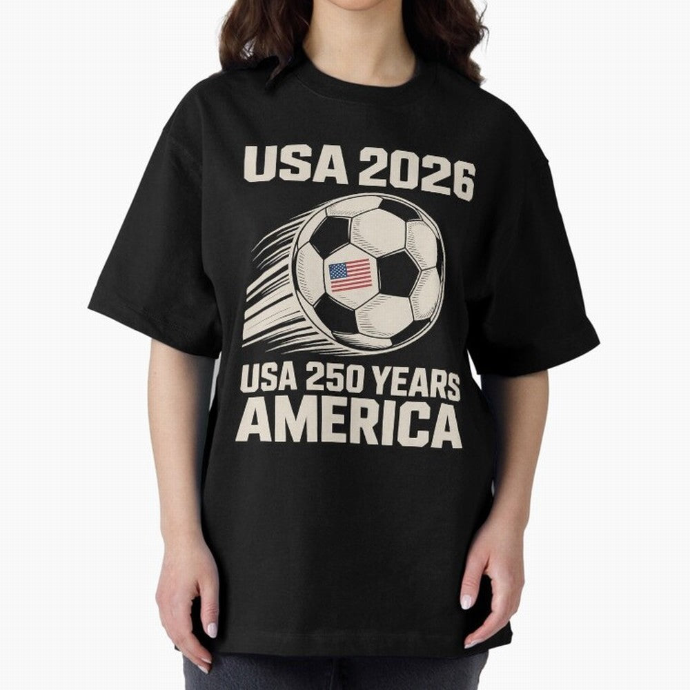 Usa 2026 Soccer 250 Years Women Kids 4th of July Classic T-Shirt Bring Bold Fan Energy to FIFA World Cup 2026 Capturing CR7, Netherlands Energy, Football History, Final Match Energy, Crowd Noise and Once in a Lifetime Moments; Ideal for Passionate