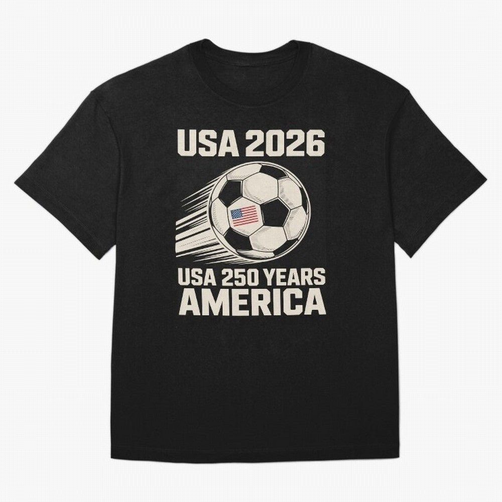 Usa 2026 Soccer 250 Years Women Kids 4th of July Classic T-Shirt Bring Bold Fan Energy to FIFA World Cup 2026 Capturing CR7, Netherlands Energy, Football History, Final Match Energy, Crowd Noise and Once in a Lifetime Moments; Ideal for Passionate