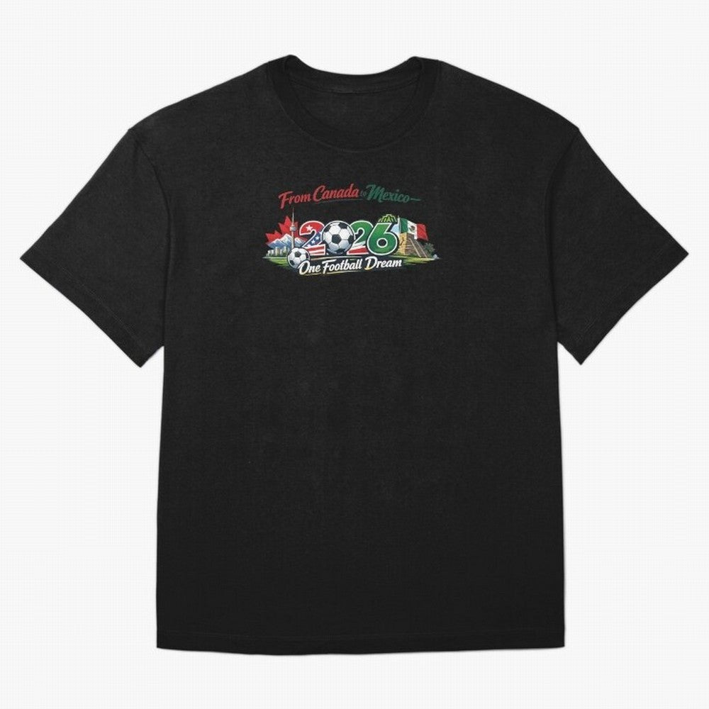 2026 Football Fan Design - North America - Three Nations One Dream Classic T-Shirt Back Your Heroes with Match Day Hype around FIFA World Cup 2026 Group Stage, Messi, CR7 and Mbappe, Brazil, Supporter Pride, Iconic Celebrations, Legendary Names and