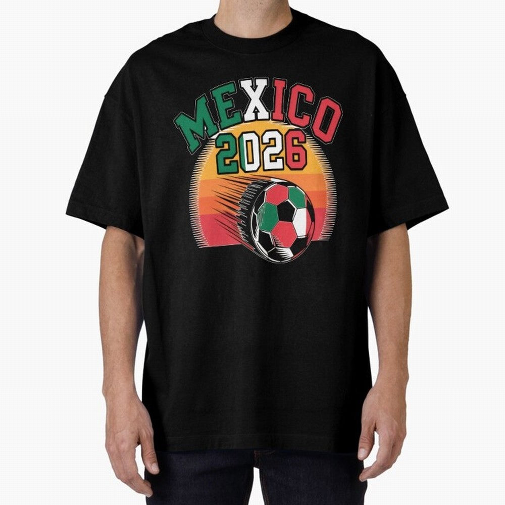 Mexico 2026 Vintage Soccer Shirt Retro Futbol Fan Tee Classic T-Shirt Celebrate Classic Football Spirit in Global Football Passion for FIFA World Cup 2026 USA Canada Mexico, Centered on Messi, Neymar and Mbappe, Portugal, Spain and Germany,