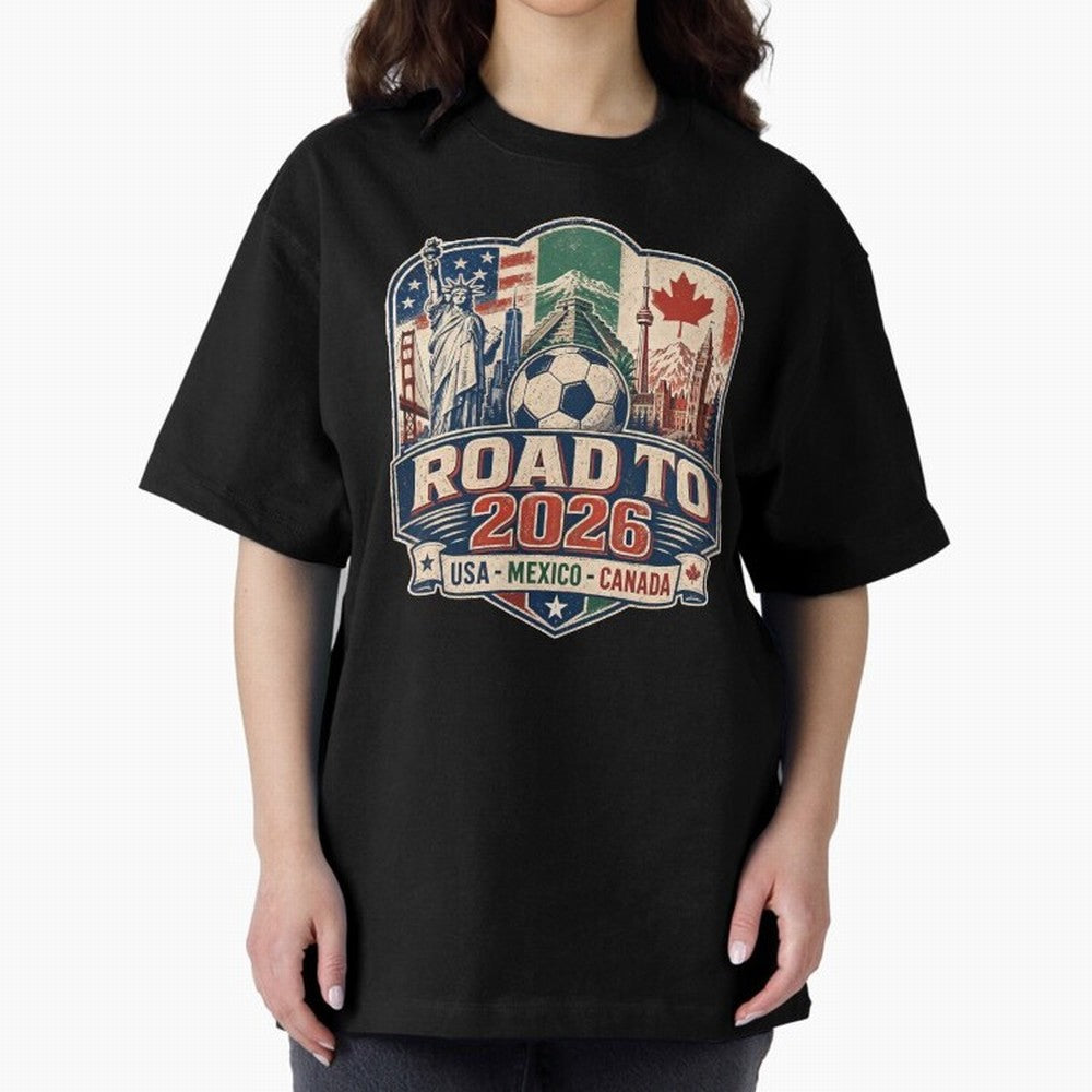 Football 2026 USA Mexico Canada Soccer Championship Fan Art Classic T-Shirt Share the Excitement of the FIFA World Cup 2026 Journey through CR7 and Messi Highlights, Germany Pride, Vintage Soccer Flavor, Modern Football Stars, National Flags and