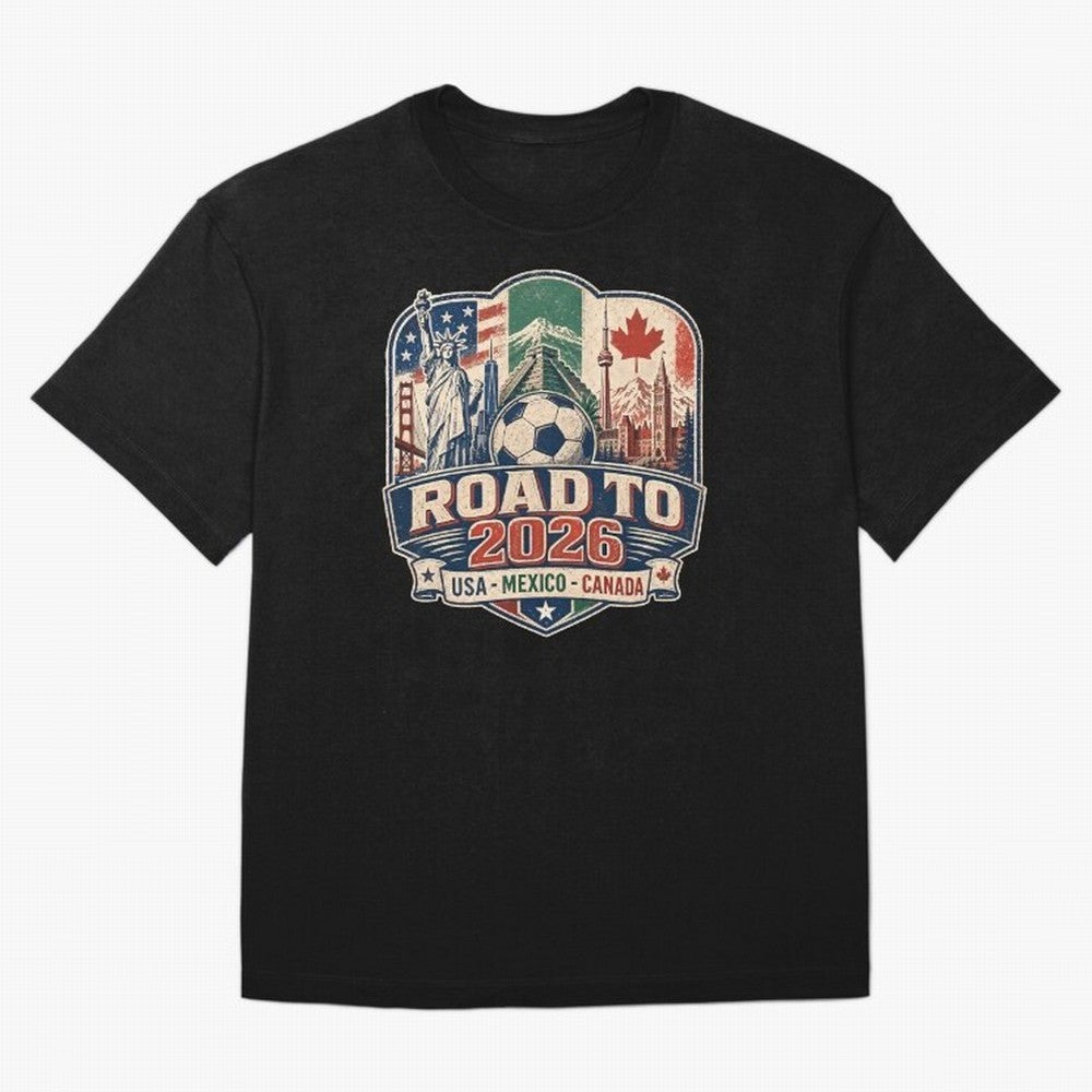 Football 2026 USA Mexico Canada Soccer Championship Fan Art Classic T-Shirt Share the Excitement of the FIFA World Cup 2026 Journey through CR7 and Messi Highlights, Germany Pride, Vintage Soccer Flavor, Modern Football Stars, National Flags and