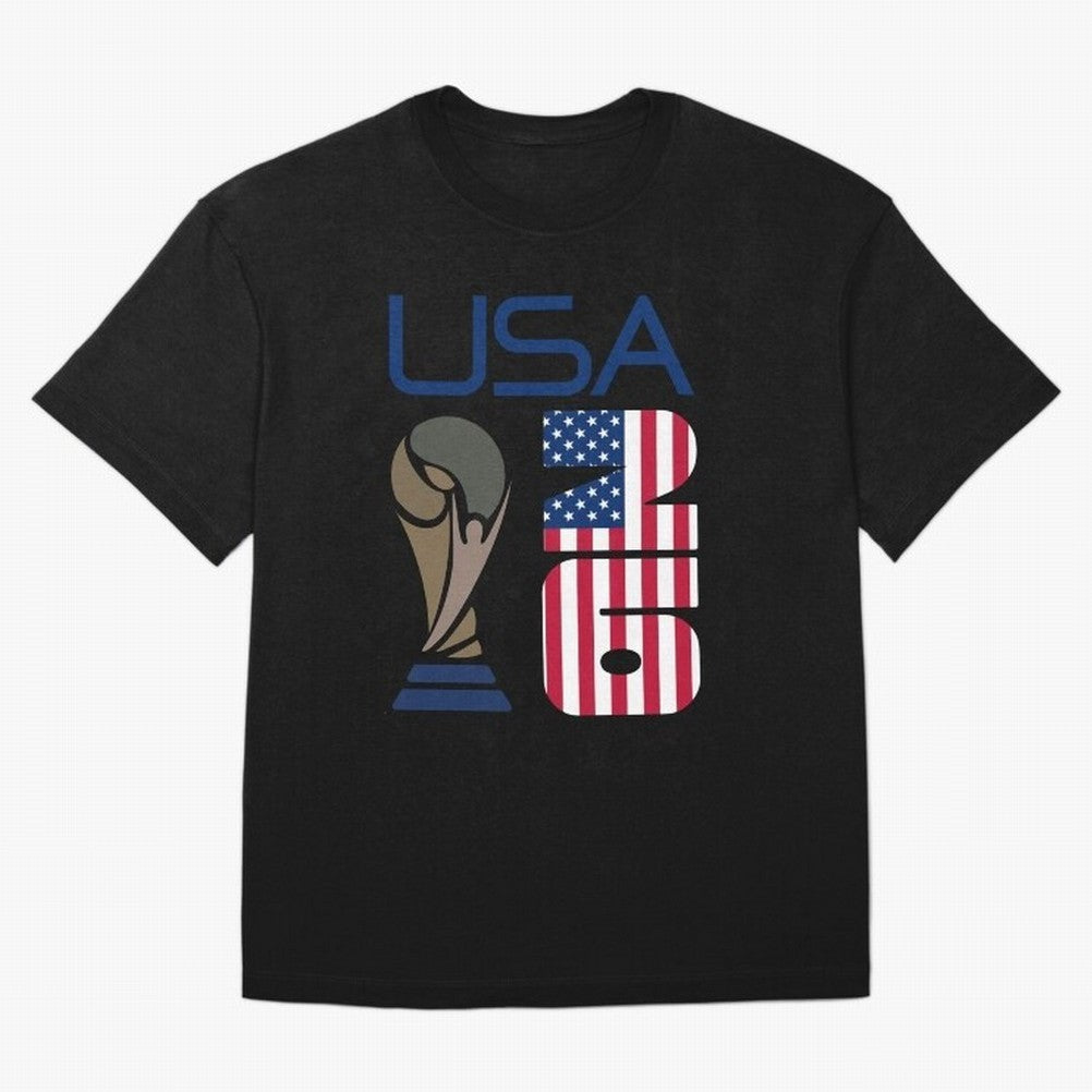 USA 2026 Soccer World Cup Trophy American Flag Design Classic T-Shirt Get Ready for Global Football Passion for FIFA World Cup 2026, Built around Mbappe, France and Portugal, Stadium Memories, Football Loyalty, International Chants and Championship