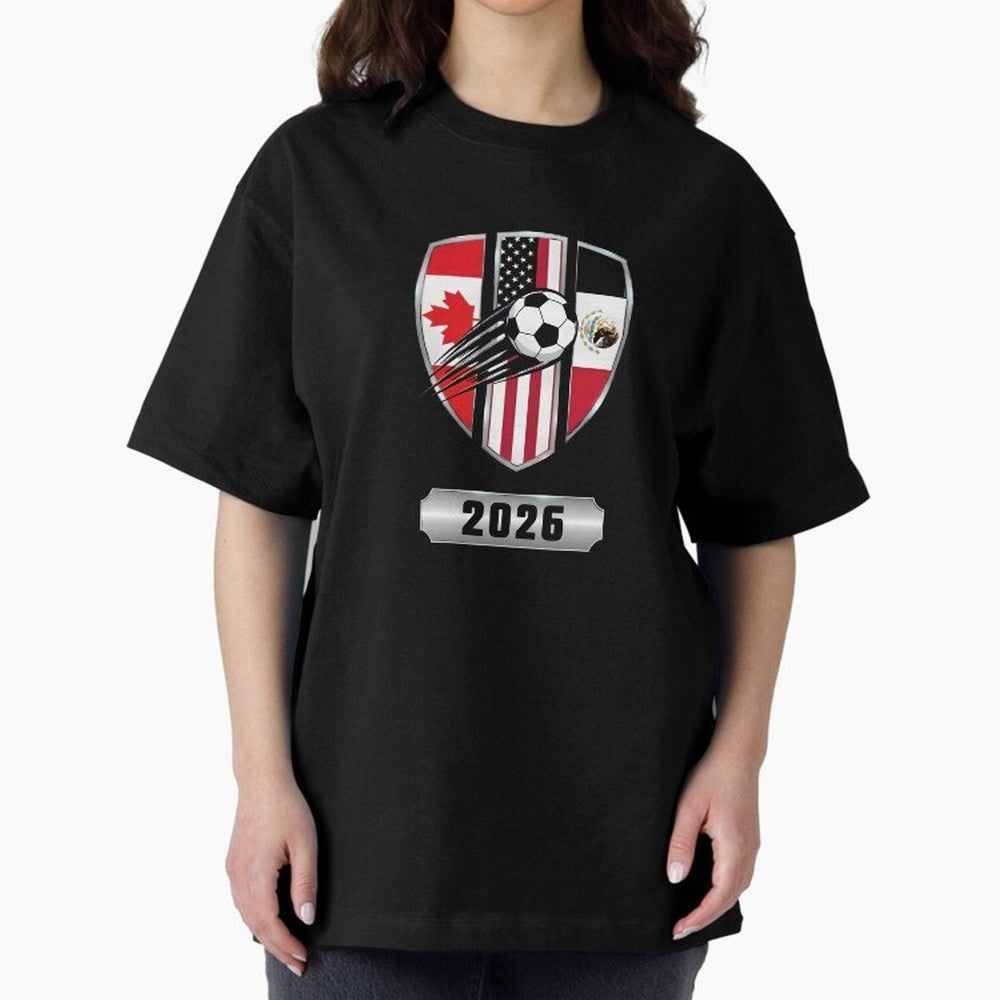 North United America Shield 2026 Cup T-Shirt_82794382 Classic T-Shirt Keep the Match Day Mood of Match Day Hype around FIFA World Cup 2026 Group Stage, Mbappe, Portugal, Championship Spirit, Famous Goals, Roaring Crowds and International Football