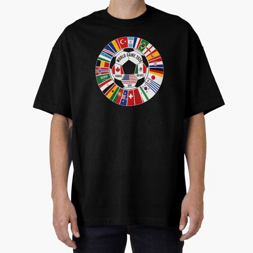 2026 Soccer Cup, Football World Tournament Classic T-Shirt Celebrate FIFA World Cup 2026 USA Canada Mexico for Fans of Messi and Cristiano Ronaldo and Argentina and Brazil, Bringing Football Passion, Legendary Performances, Festival Vibes and