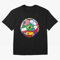 Soccer with various flags Classic T-Shirt Make the Season About FIFA World Cup 2026 USA Canada Mexico for Fans of Messi and Brazil, Bringing Championship Spirit, Famous Goals, Roaring Crowds and International Football Unity; Ideal for Football