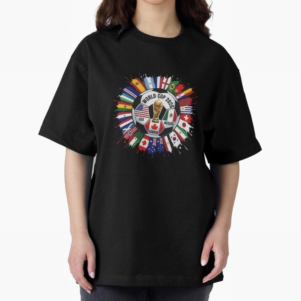 World Cup 2026 Kids, USA Mexico Canada Host Countries, International Football Flags Top, Gameday Soccer Apparel, Soccer Fan Youth Classic T-Shirt Make Every Kick Count in the FIFA World Cup 2026 USA Canada Mexico Journey through Haaland and Mbappe