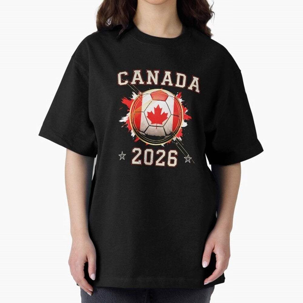 Front Print Canada Soccer World Cup 2026 - Canadian Fan Gift T-Shirt_84561562 Classic T-Shirt Treasure the FIFA World Cup 2026 Journey through Messi, CR7 and Mbappe Highlights, Brazil Pride, Sports Nostalgia, International Competition, Famous