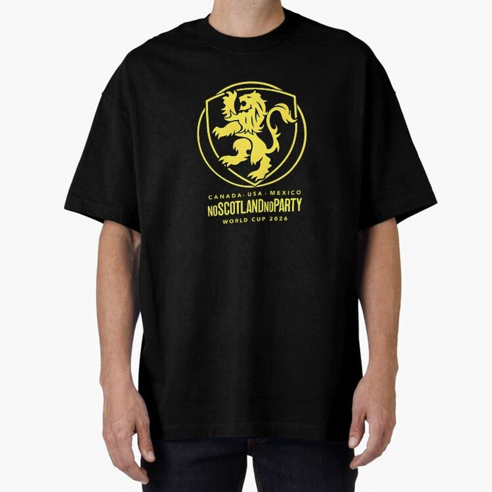 Scotland World Cup 2026 No Scotland No Party T-Shirt_83987455 Classic T-Shirt Turn Up for FIFA World Cup 2026 Group Stage Highlighting Messi and Cristiano Ronaldo, Brazil Energy, Sports Nostalgia, International Competition, Famous Players and