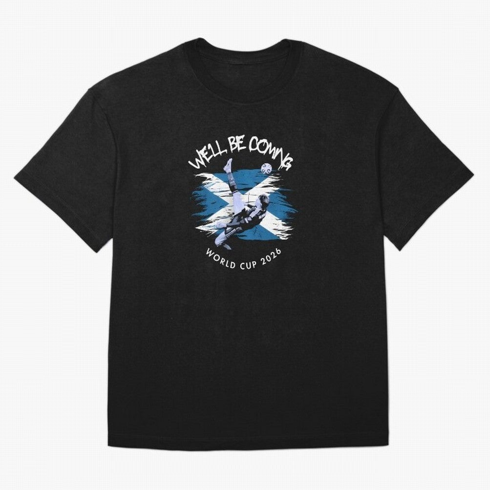 We'll be coming 2026 - Tartan Army Returns T-Shirt_83870751 Classic T-Shirt Bring FIFA World Cup 2026 Spirit, Featuring Spain and Netherlands, Cristiano Ronaldo, Goal Celebration Energy, Supporter Heritage, Football Icons and Worldwide Tournament