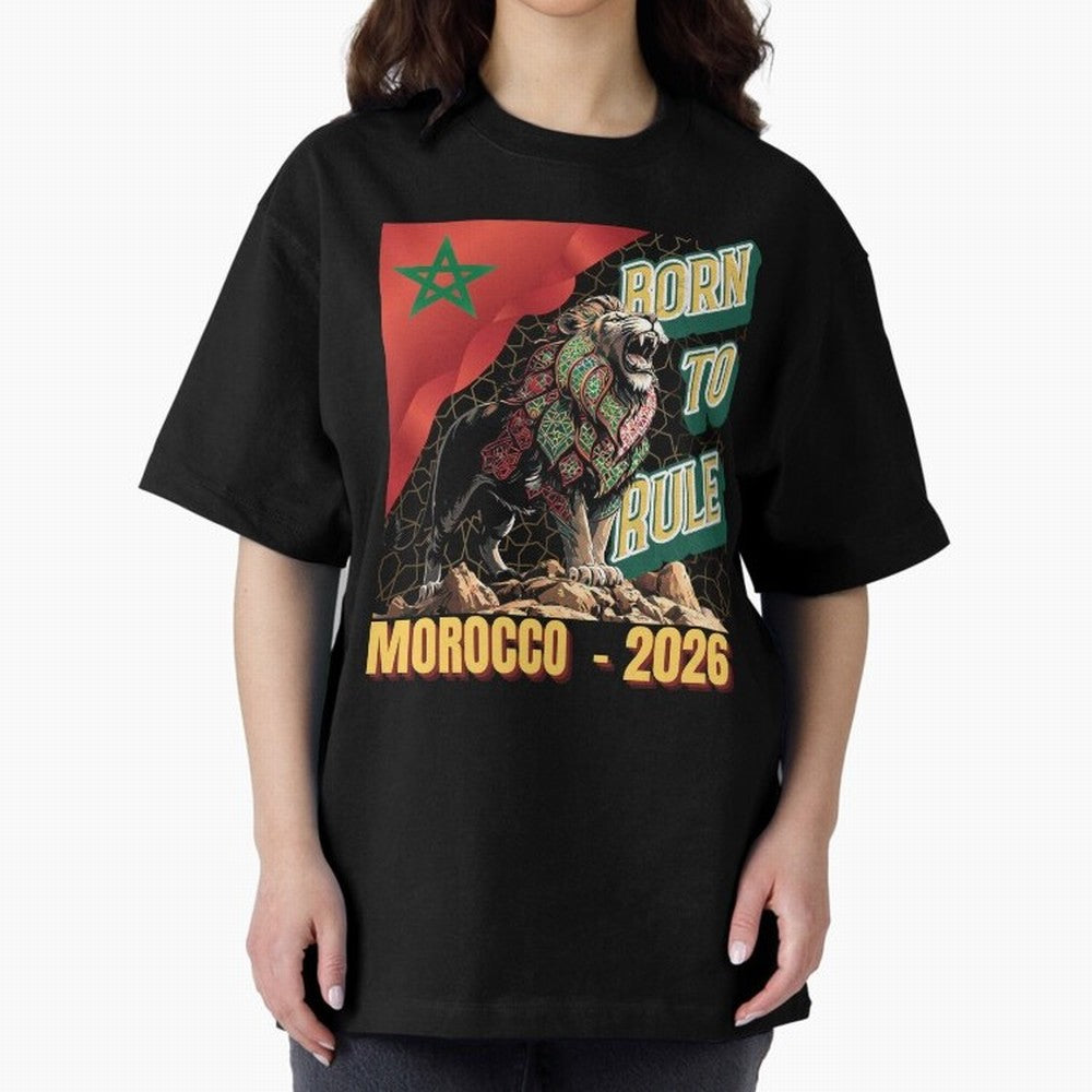 Morocco Football - Born to Rule Classic T-Shirt Remember Global Football Passion for FIFA World Cup 2026 Group Stage, Centered on Messi and Cristiano Ronaldo, Germany, Championship Spirit, Famous Goals, Roaring Crowds and International Football