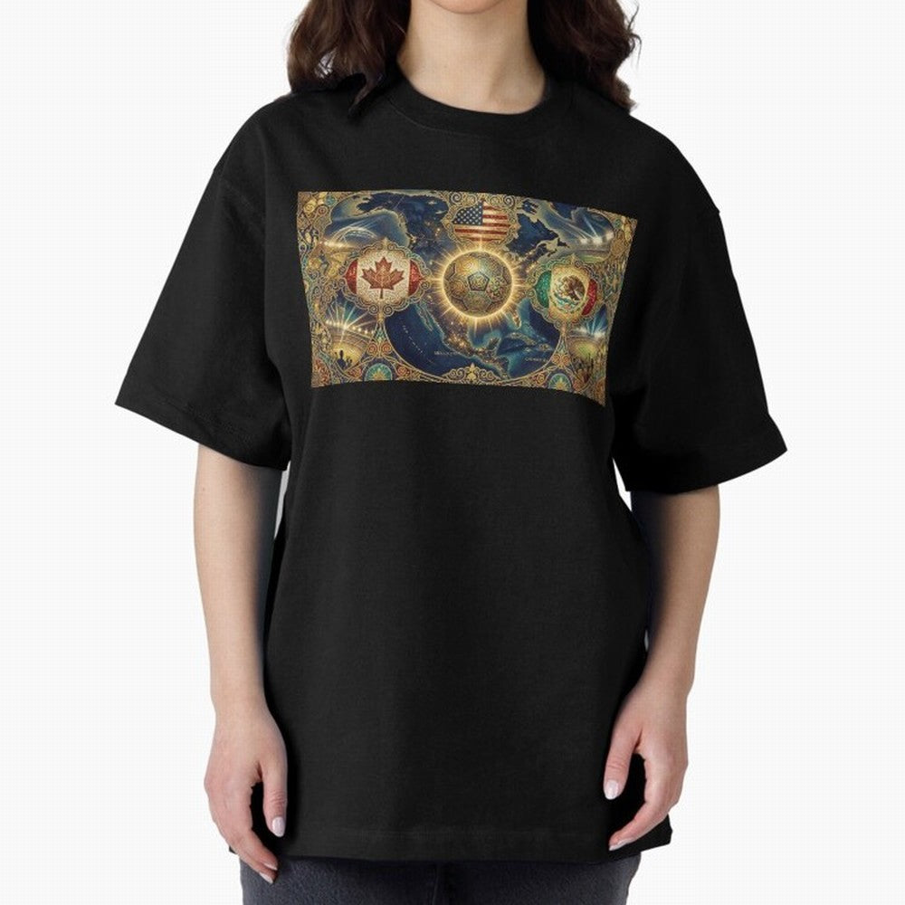 World Cup 2026 Hosts Illustrated Classic T-Shirt Elevate FIFA World Cup 2026 USA Canada Mexico with Mbappe and Neymar, Portugal, Spain and Germany Energy, Game Day Rituals, Football Legends, Country Pride and the Road to the Final; Created for