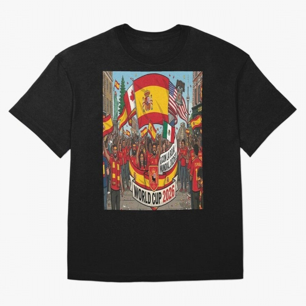 Spain Classic T-Shirt Share FIFA World Cup 2026 Spirit, Inspired by Argentina and Brazil, Messi and Cristiano Ronaldo, Goal Celebration Energy, Supporter Heritage, Football Icons and Worldwide Tournament Joy; Built for Supporters Chasing Trophy