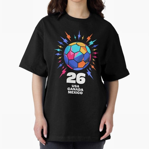 2026 Colorful Soccer Ball USA Canada Mexico 26 Classic T-Shirt Join Supporters Worldwide for Global Football Passion for FIFA World Cup 2026 USA Canada Mexico, Inspired by Cristiano Ronaldo, Haaland and CR7, Germany, Football History, Final Match