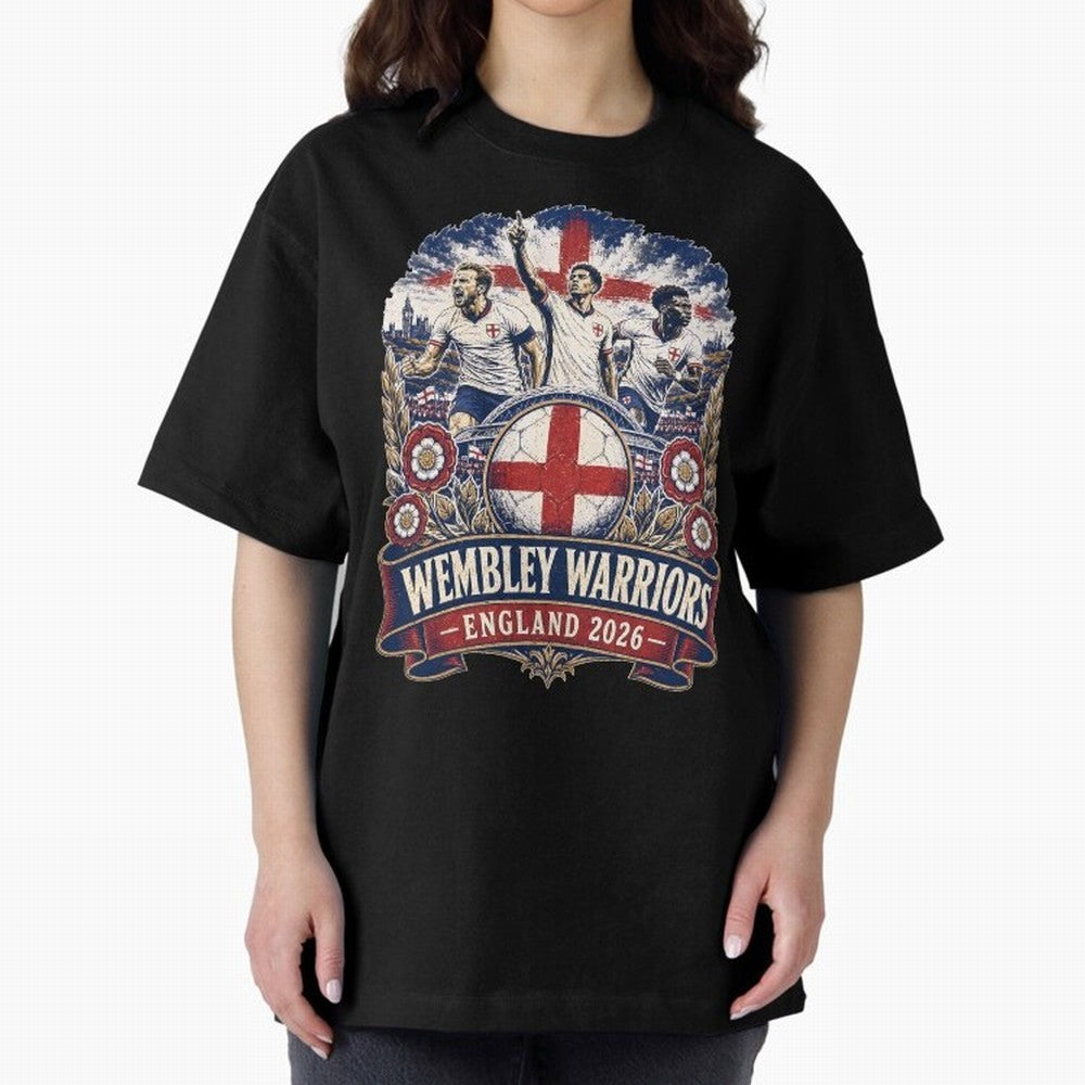 Wembley Warriors Classic T-Shirt Show Your Stadium Side during Match Day Hype around FIFA World Cup 2026 USA Canada Mexico, Messi and Cristiano Ronaldo, France, Stadium Memories, Football Loyalty, International Chants and Championship Tradition;