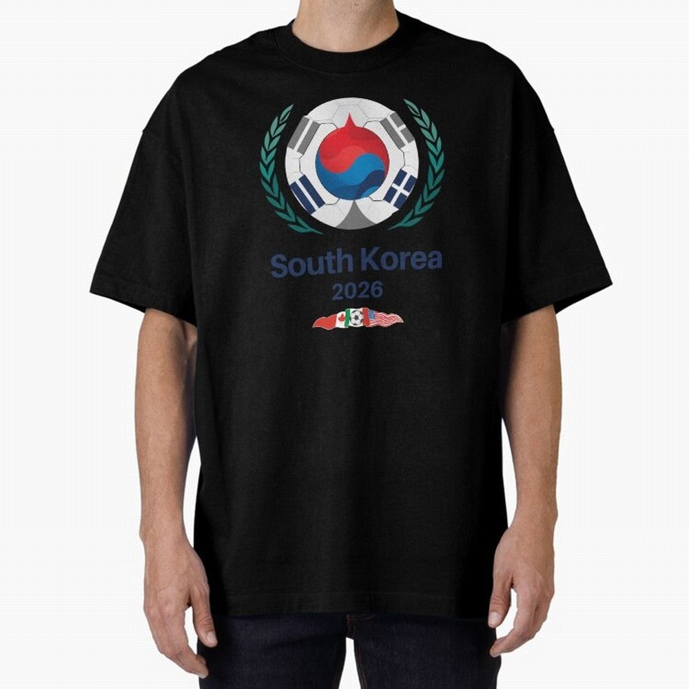 South Korea 2026 Classic T-Shirt Make Your Look Match FIFA World Cup 2026 USA Canada Mexico Connected to CR7, England Energy, Championship Spirit, Famous Goals, Roaring Crowds and International Football Unity; Perfect for Fans, Collectors, Family