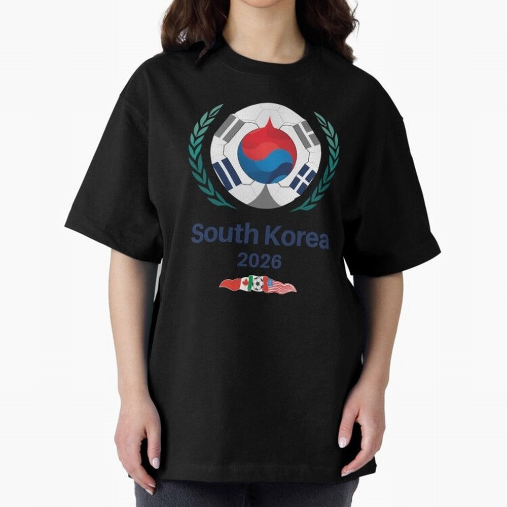 South Korea 2026 Classic T-Shirt Make Your Look Match FIFA World Cup 2026 USA Canada Mexico Connected to CR7, England Energy, Championship Spirit, Famous Goals, Roaring Crowds and International Football Unity; Perfect for Fans, Collectors, Family