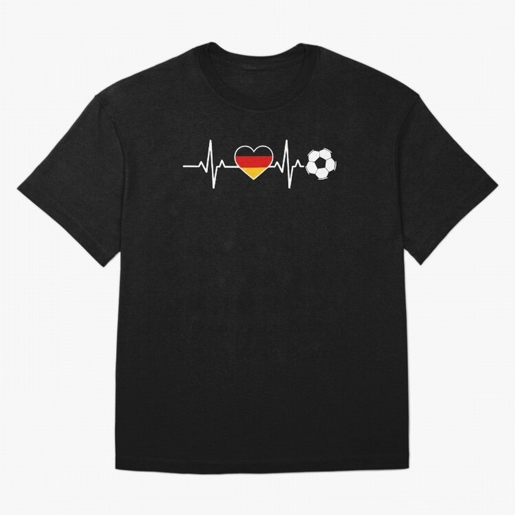 Germany Football Heartbeat | Deutschland Soccer Fan EKG Classic T-Shirt Bring Home FIFA World Cup 2026 Group Stage Spirit, with Portugal, Spain and Germany, Messi and Cristiano Ronaldo, Soccer Culture, Superstar Moments, National Team Dreams and
