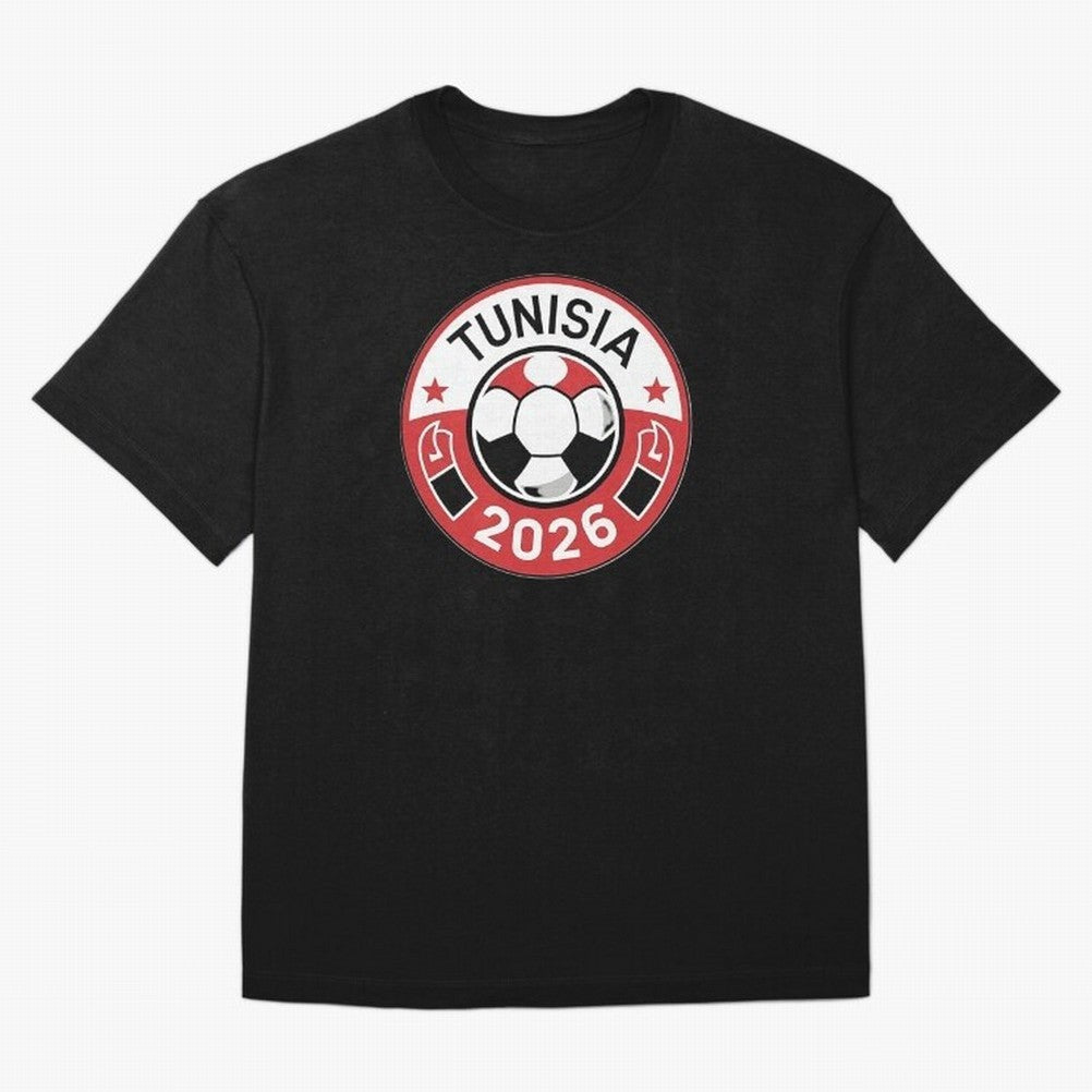 Tunisia WC 2026 Classic T-Shirt Follow Every Goal of FIFA World Cup 2026 USA Canada Mexico Spirit, Featuring England, Cristiano Ronaldo, Football Passion, Legendary Performances, Festival Vibes and Supporter Community; Great for Watch Parties,