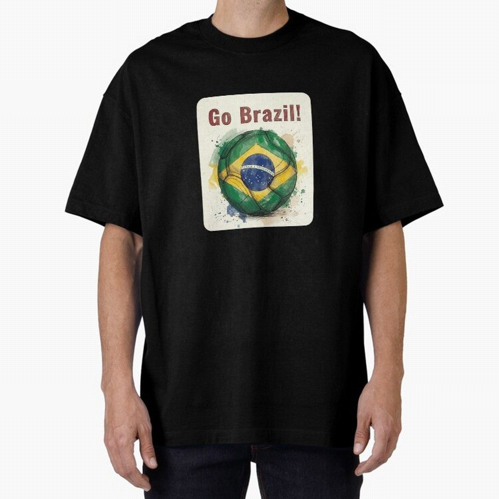 Go Brazil Soccer Ball Flag | Brazilian Football Fan Graphic Tee Classic T-Shirt Enjoy FIFA World Cup 2026 Group Stage Driven by Mbappe and Neymar, Netherlands Energy, Global Supporter Spirit, Legendary Goals, National Colors and Tournament