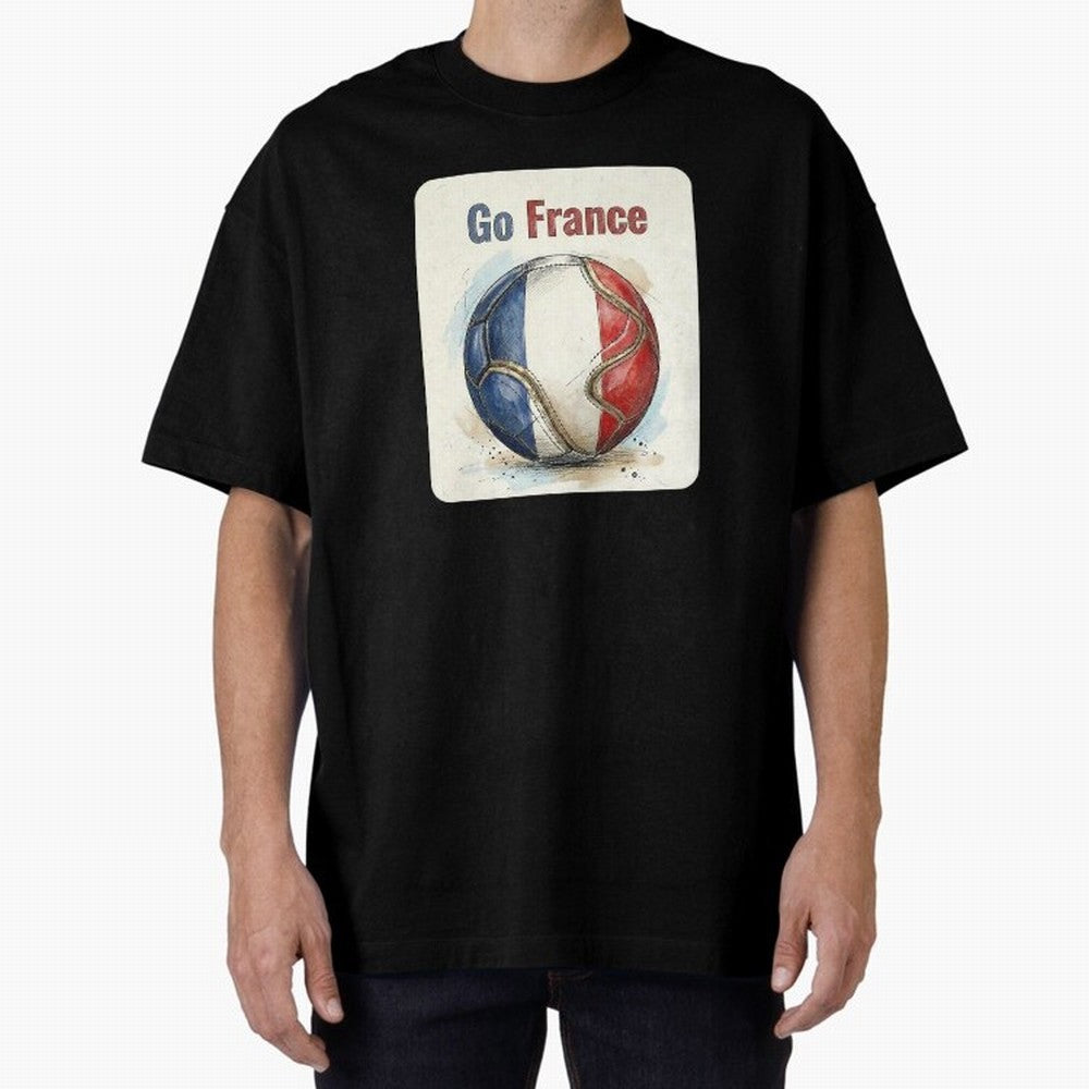 Go France Soccer Ball Flag | French Football Fan Graphic Tee Classic T-Shirt Make Every Kick Count in FIFA World Cup 2026 Made for Haaland, France Energy, Classic Soccer Heritage, Championship Pressure, Fan Loyalty and International Pride; Ideal