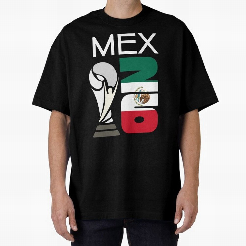 Mexico 2026 Soccer World Cup Trophy Mexican Flag Design Classic T-Shirt Follow the Road to FIFA World Cup 2026 USA Canada Mexico Capturing Messi, Neymar and Mbappe, Spain Energy, Championship Spirit, Famous Goals, Roaring Crowds and International