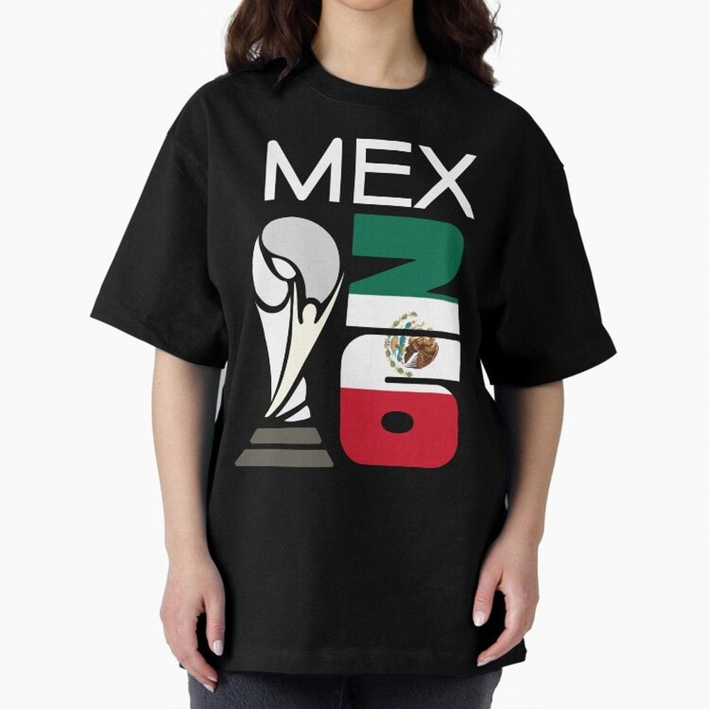 Mexico 2026 Soccer World Cup Trophy Mexican Flag Design Classic T-Shirt Follow the Road to FIFA World Cup 2026 USA Canada Mexico Capturing Messi, Neymar and Mbappe, Spain Energy, Championship Spirit, Famous Goals, Roaring Crowds and International