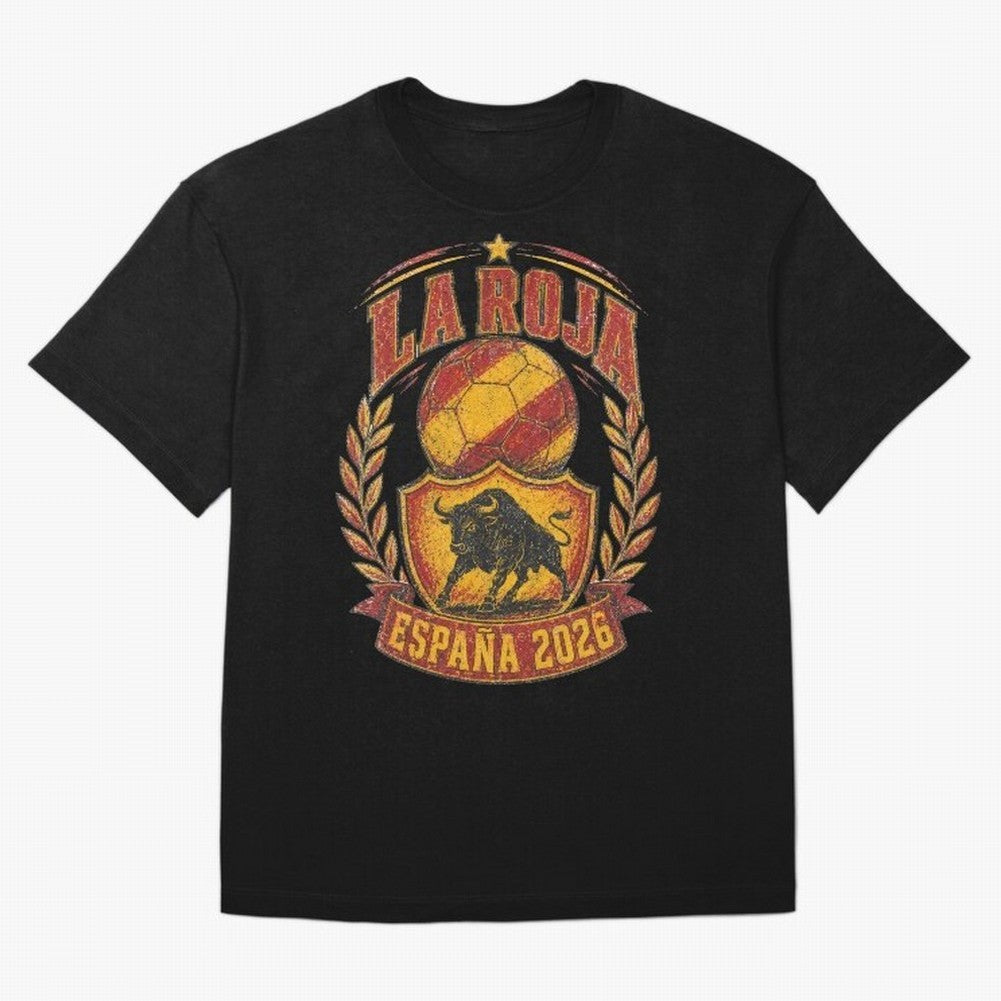 La Roja Espa?a 2026 World Cup Soccer T-Shirt Classic T-Shirt Share Global Football Passion for FIFA World Cup 2026, Highlighting Cristiano Ronaldo, Netherlands, Football Festival Excitement, Trophy Ambitions, Country Rivalries and Star Player Buzz;