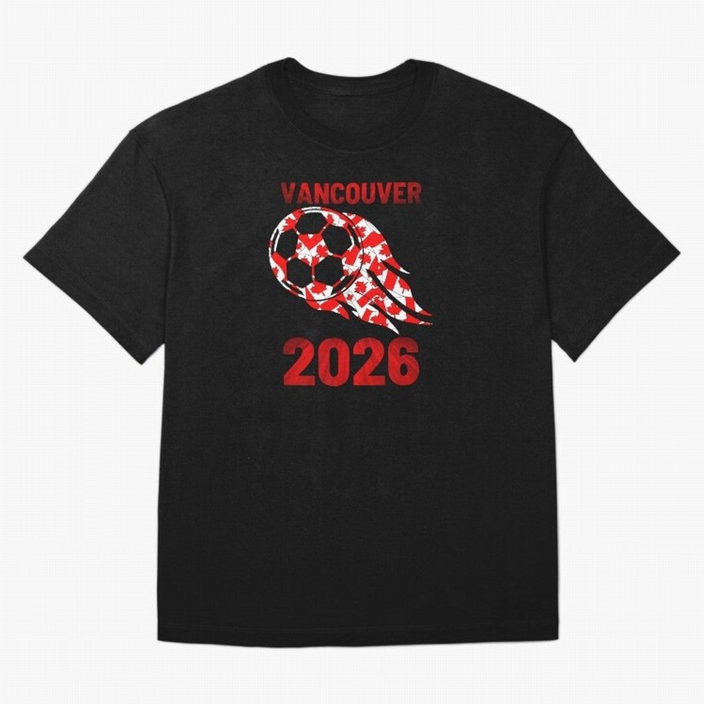 Vancouver Canada 2026 World Cup Soccer #8 Classic T-Shirt Back Your Heroes with FIFA World Cup 2026 for Fans of Neymar and Brazil, Portugal and Argentina, Bringing Championship Spirit, Famous Goals, Roaring Crowds and International Football Unity;