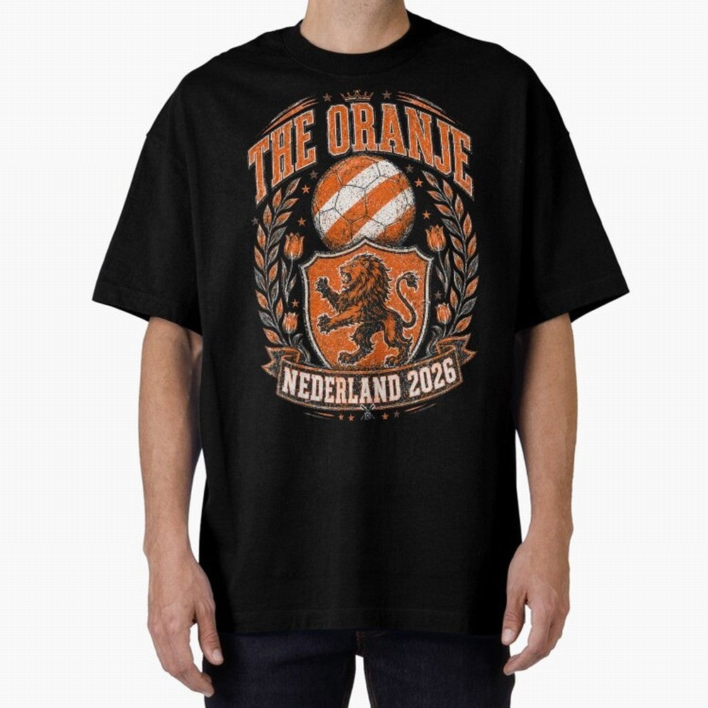 The Oranje Nederland 2026 World Cup Soccer T-Shirt Classic T-Shirt Make Your Look Match Global Football Passion for FIFA World Cup 2026, Centered on Messi and Cristiano Ronaldo, France and Portugal, Football Festival Excitement, Trophy Ambitions,
