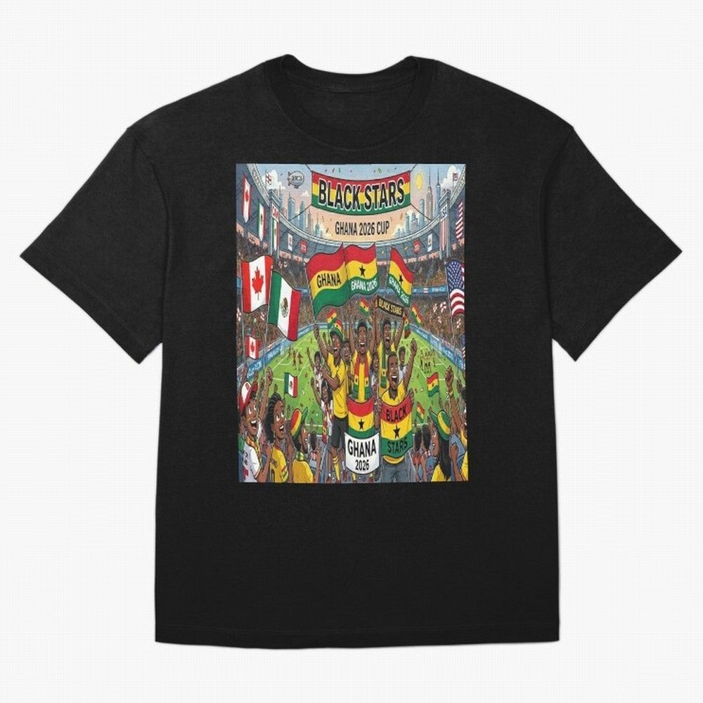 Ghana World Cup 2026 - Stadium Classic T-Shirt Live the Energy of the FIFA World Cup 2026 USA Canada Mexico Journey through CR7 Highlights, Brazil, Portugal and Argentina Pride, Retro Football Energy, Iconic Rivalries, Trophy Chase Drama and