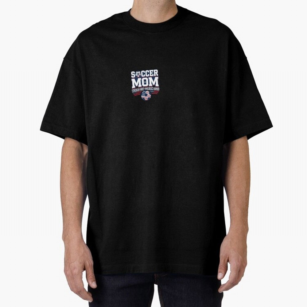 Soccer Mom World Cup Bold Text | 2026 Football Mom Classic T-Shirt Feel Global Football Passion for FIFA World Cup 2026, Inspired by Cristiano Ronaldo, Portugal, Spain and Germany, Retro Football Energy, Iconic Rivalries, Trophy Chase Drama and