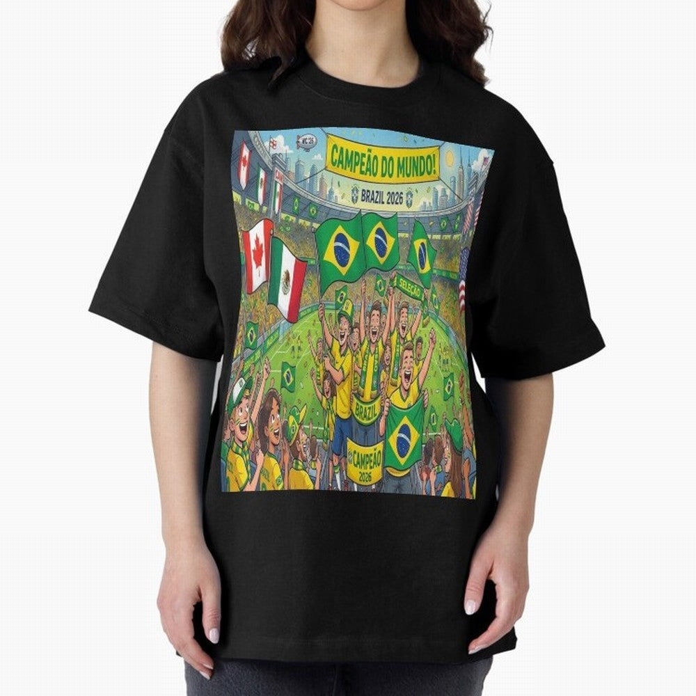 Brazil World Cup 2026 - Stadium Classic T-Shirt Remember Iconic Moments from FIFA World Cup 2026 USA Canada Mexico for Fans of Haaland and France and Portugal, Bringing Fan Favorite Moments, National Team Passion, Big Match Drama and Soccer