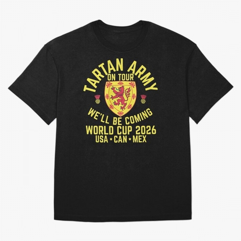 Tartan Army World Cup 2026 Scotland Tour Classic T-Shirt Capture the FIFA World Cup 2026 Group Stage Journey through Mbappe and Neymar Highlights, France and Portugal Pride, Vintage Soccer Flavor, Modern Football Stars, National Flags and Final