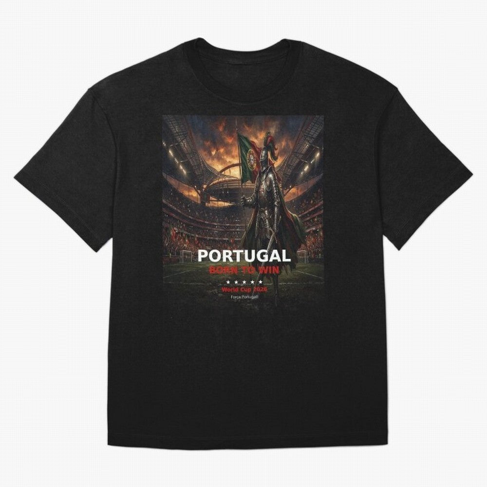 Portugal Born to Win - World Cup 2026 Soccer Fan Tee Classic T-Shirt Bring Home Global Football Passion for FIFA World Cup 2026 USA Canada Mexico, Inspired by Mbappe, England and Germany, Stadium Memories, Football Loyalty, International Chants and