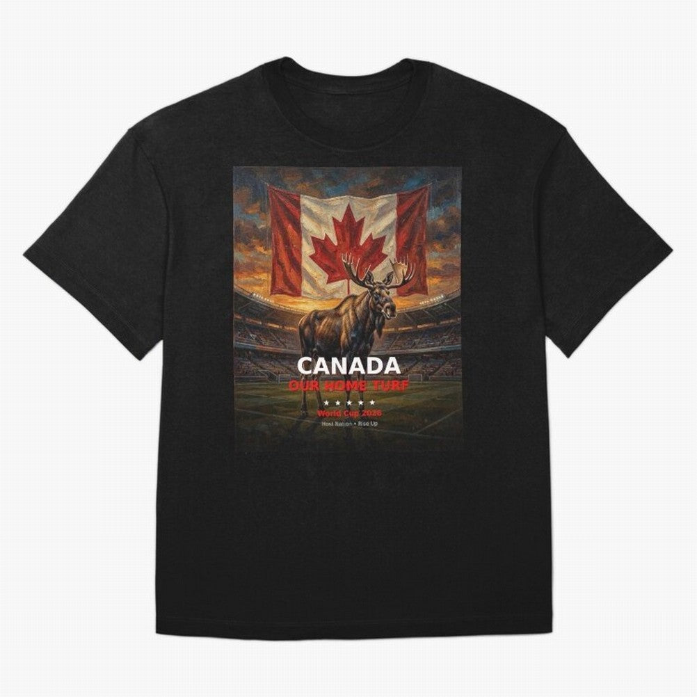 Canada Our Home Turf - World Cup 2026 Soccer Fan Tee Classic T-Shirt Follow FIFA World Cup 2026 Spirit, Filled with Argentina, Haaland, Stadium Memories, Football Loyalty, International Chants and Championship Tradition; Great for Watch Parties,