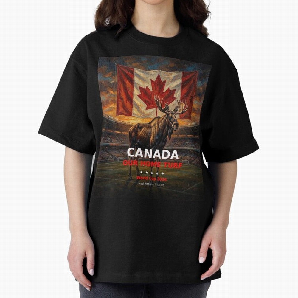 Canada Our Home Turf - World Cup 2026 Soccer Fan Tee Classic T-Shirt Follow FIFA World Cup 2026 Spirit, Filled with Argentina, Haaland, Stadium Memories, Football Loyalty, International Chants and Championship Tradition; Great for Watch Parties,