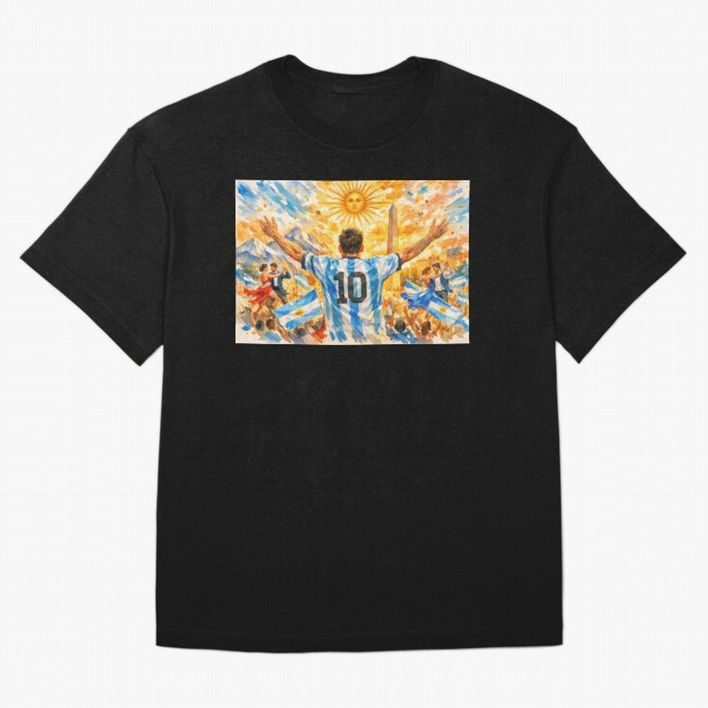Spectacular Celebration in Argentina Soccer Vibes 2026 Classic T-Shirt Honor the Football Icons of FIFA World Cup 2026 Group Stage Spirit, with Portugal, Messi, Championship Spirit, Famous Goals, Roaring Crowds and International Football Unity;