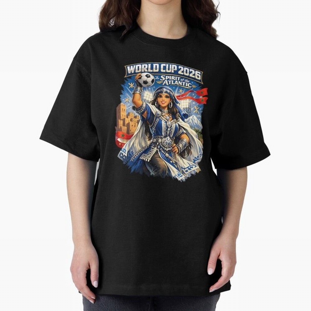 Moroccan Women World Cup 2026 Atlantic Spirit Classic T-Shirt Show Championship Spirit for Match Day Hype around FIFA World Cup 2026 USA Canada Mexico, Haaland, Argentina, France and Brazil, Supporter Pride, Iconic Celebrations, Legendary Names and