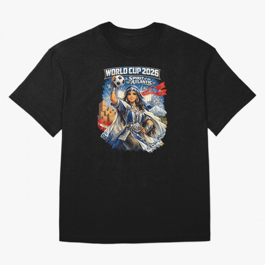 Moroccan Women World Cup 2026 Atlantic Spirit Classic T-Shirt Show Championship Spirit for Match Day Hype around FIFA World Cup 2026 USA Canada Mexico, Haaland, Argentina, France and Brazil, Supporter Pride, Iconic Celebrations, Legendary Names and