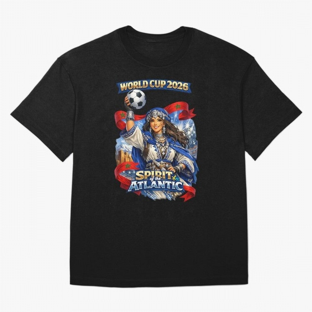 Moroccan World Cup 2026 Spirit Classic T-Shirt Represent FIFA World Cup 2026 USA Canada Mexico with Cristiano Ronaldo, Germany Energy, Football Festival Excitement, Trophy Ambitions, Country Rivalries and Star Player Buzz; Perfect for Supporters